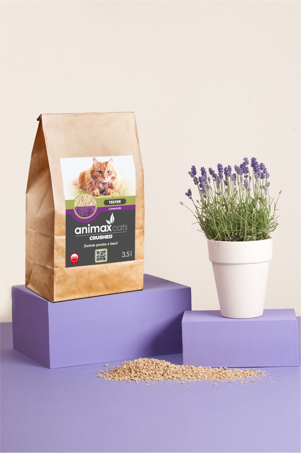 AnimaxKot kruszon zbrylający Lawenda - 3.5l