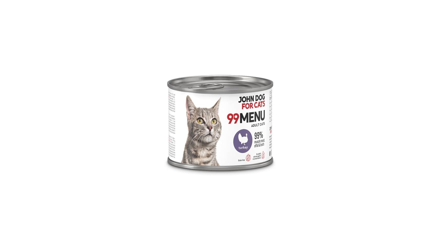 Karma mokra  John Dog for Cats indyk - 200g