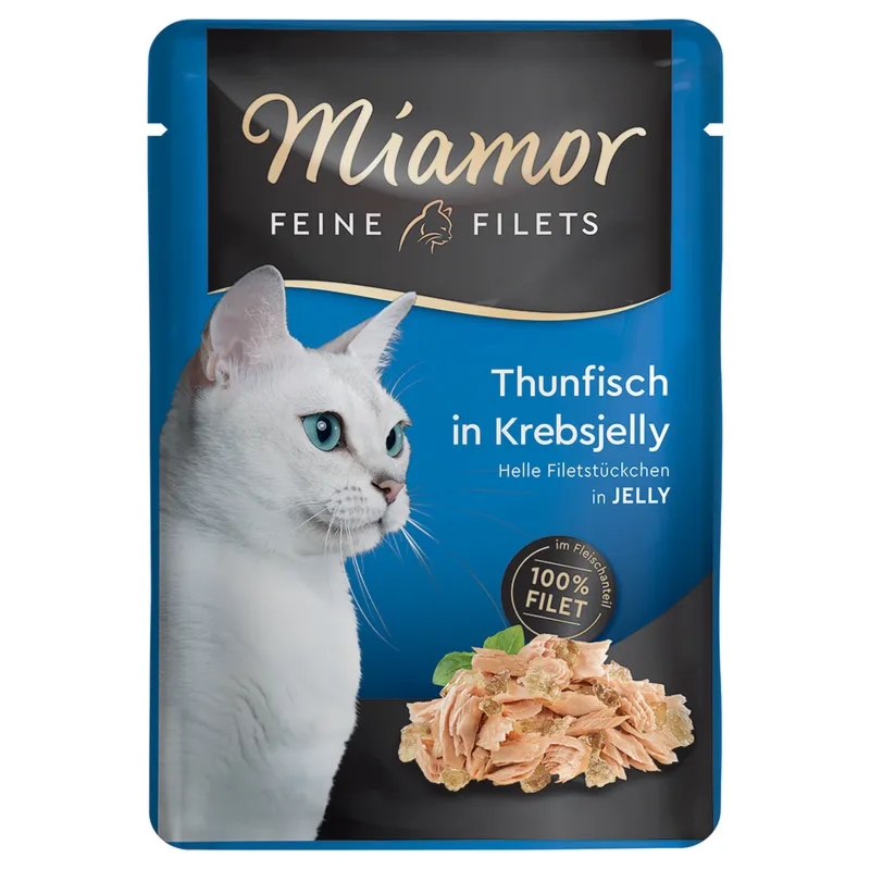 Miamor Feine Filets Tuńczyk z krabem w galaretce 100G