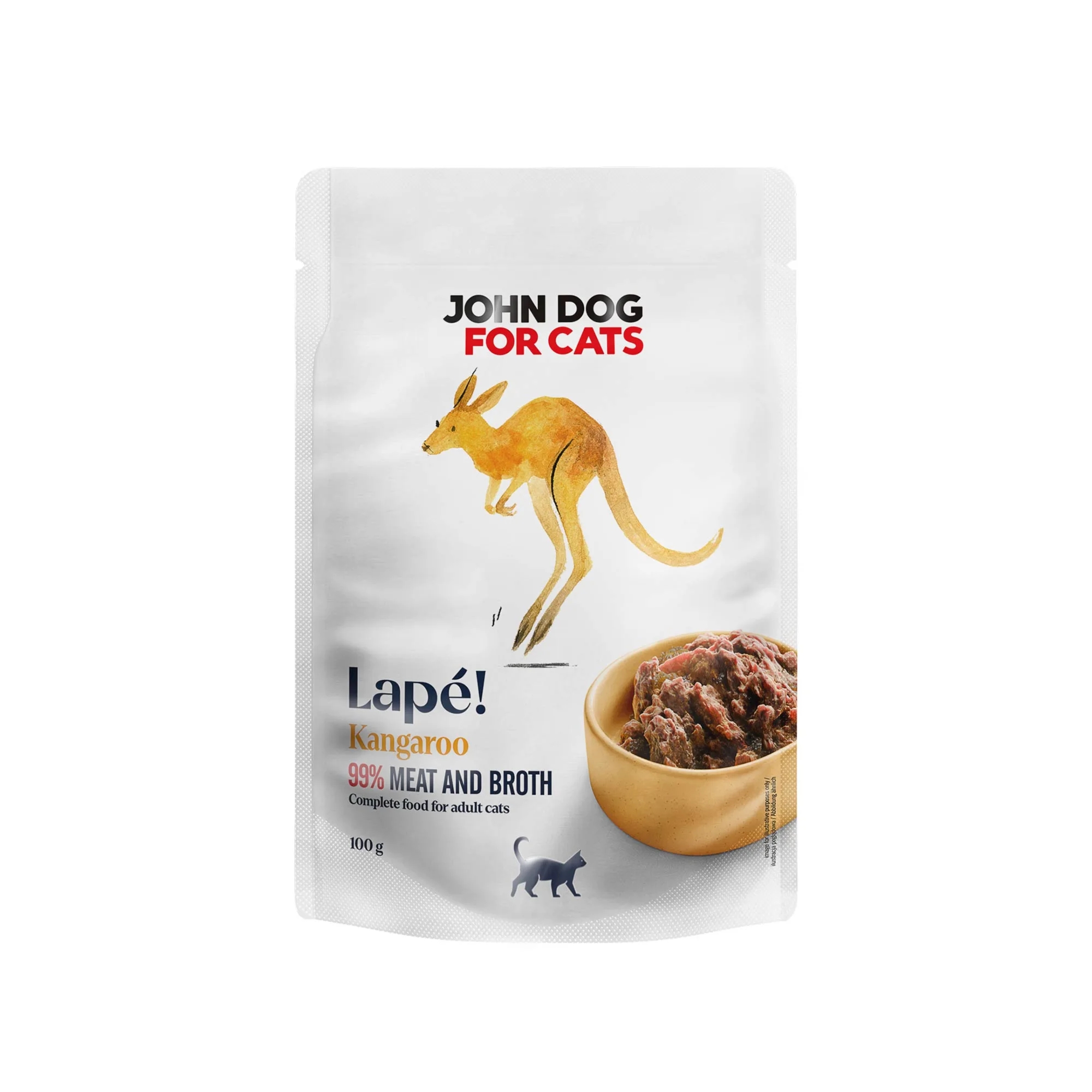 John Dog for Cats Lapé Monobiałkowa karma mokra dla kota kangur 100 g