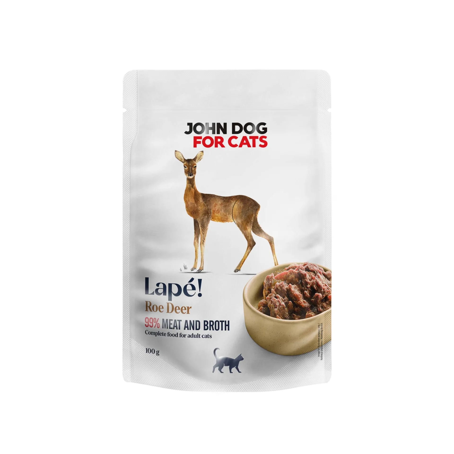 John Dog for Cats Lapé Monobiałkowa karma mokra dla kota Sarna 100 g