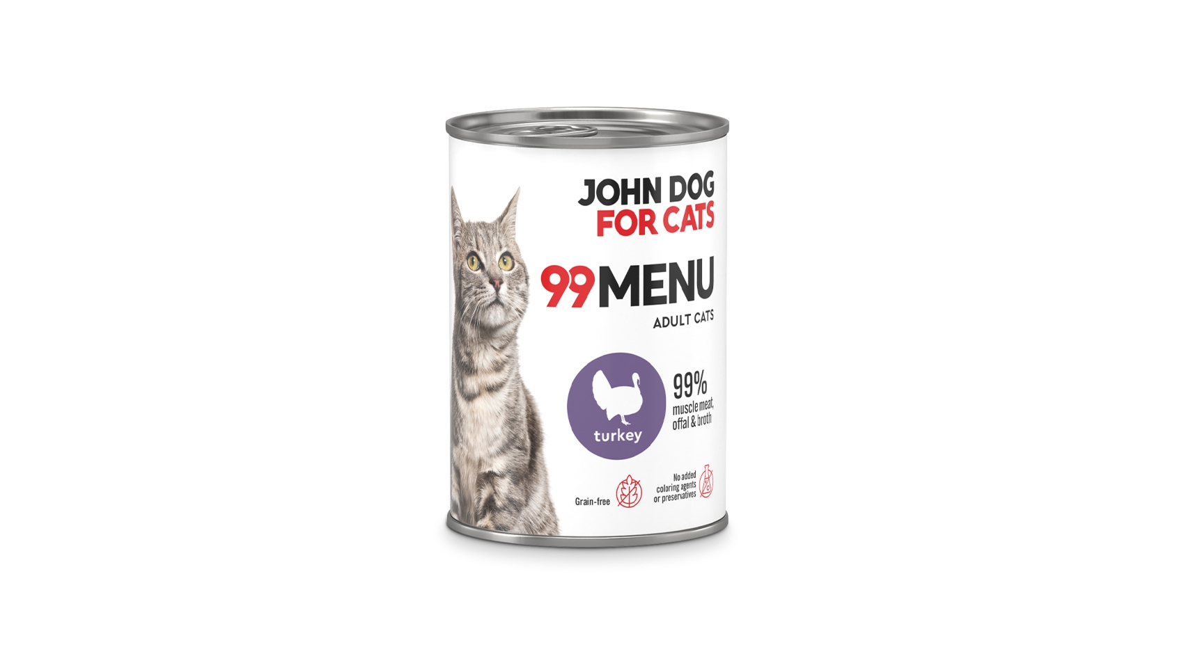 Karma mokra  John Dog for Cats indyk - 400g