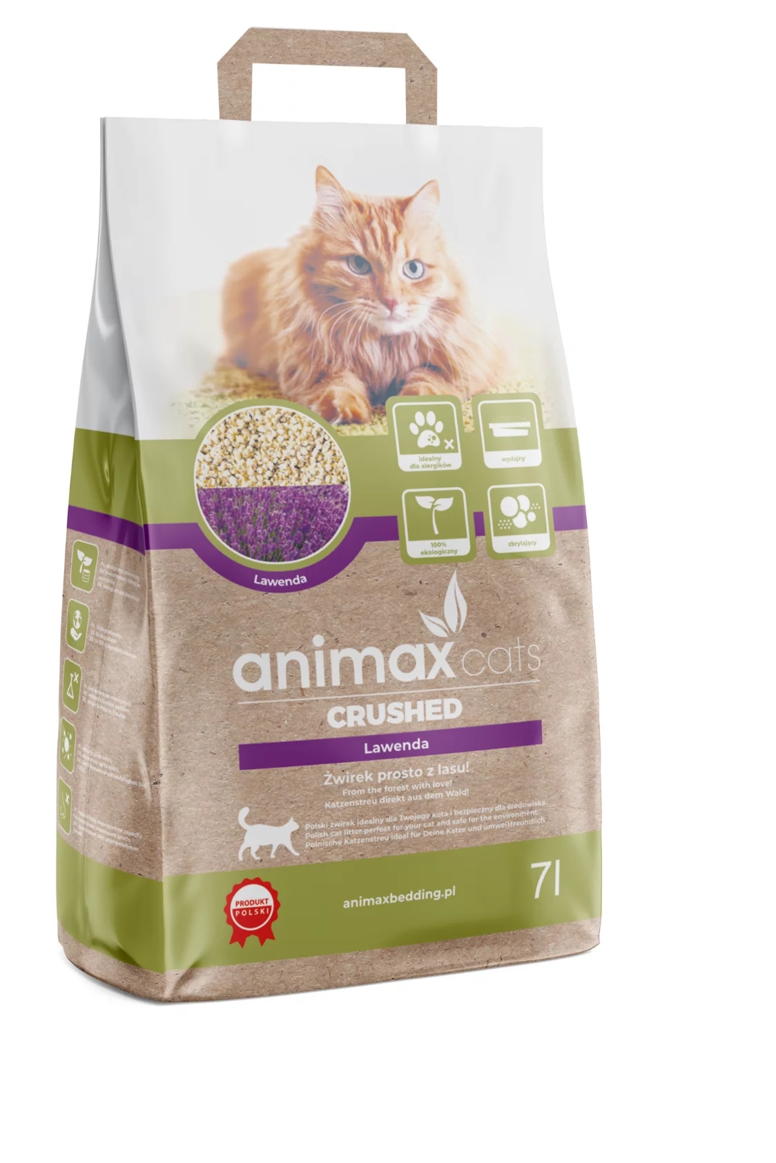 AnimaxKot kruszon zbrylający Lawenda - 7l