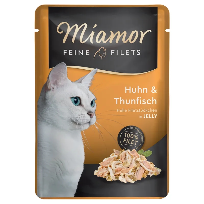 Miamor Feine Filets Tuńczyk z łososiem w galaretce 100G