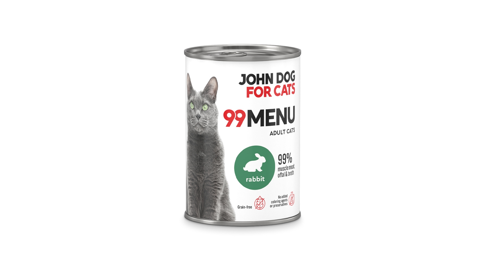 Karma mokra  John Dog for Cats królik - 400g