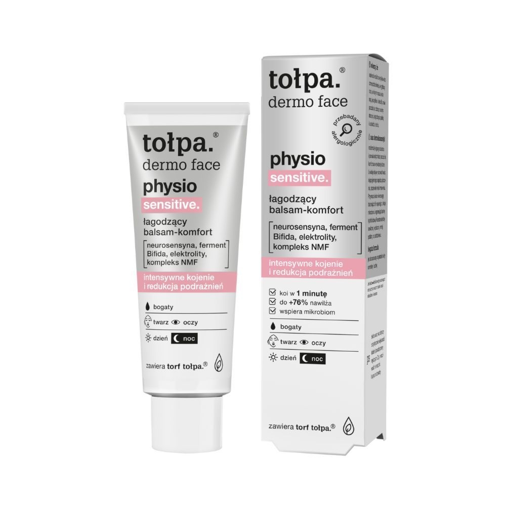 tołpa. physio sensitive. łagodzący balsam-komfort, bogaty, 40 ml