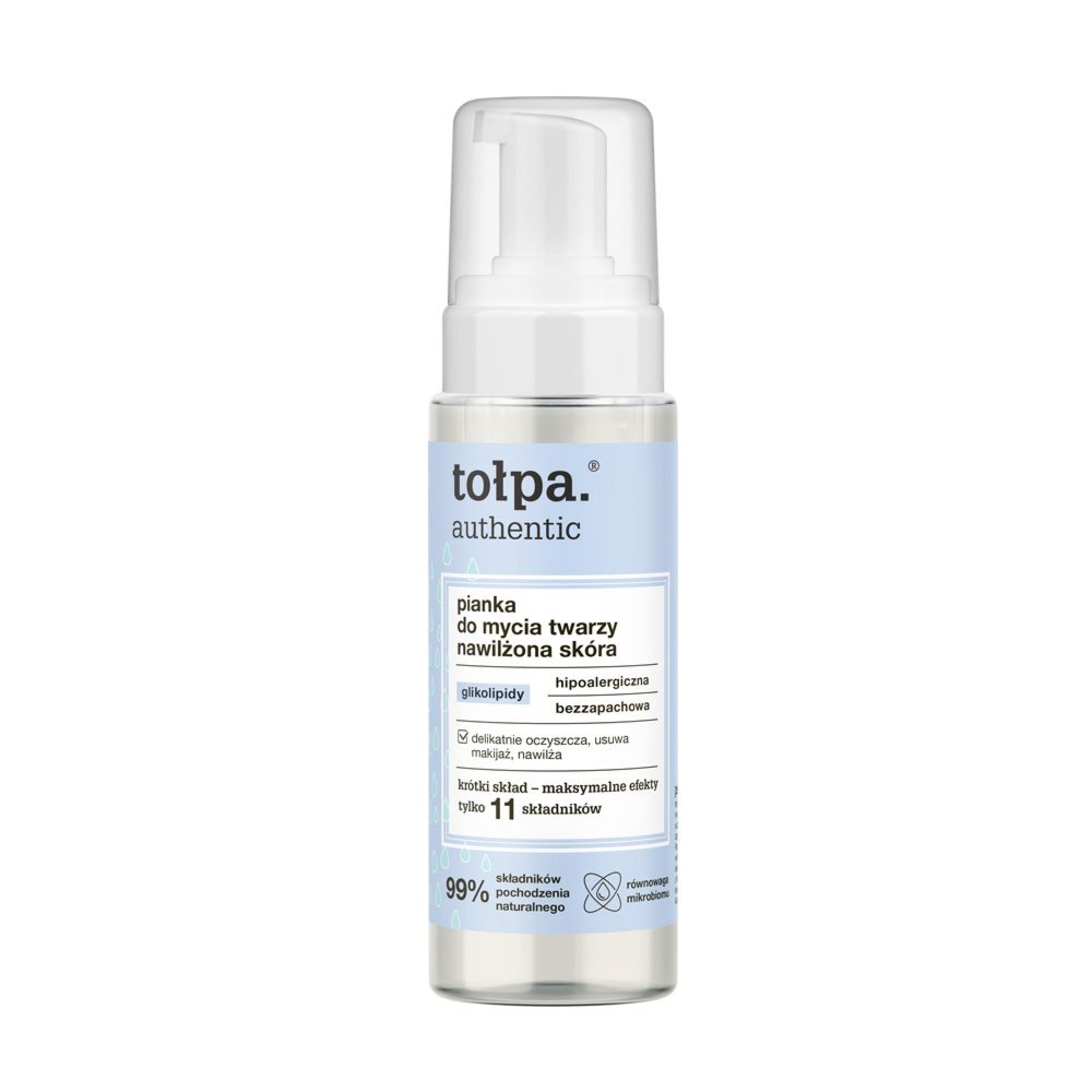 tołpa. authentic pianka do mycia twarzy nawilżona skóra, 150 ml