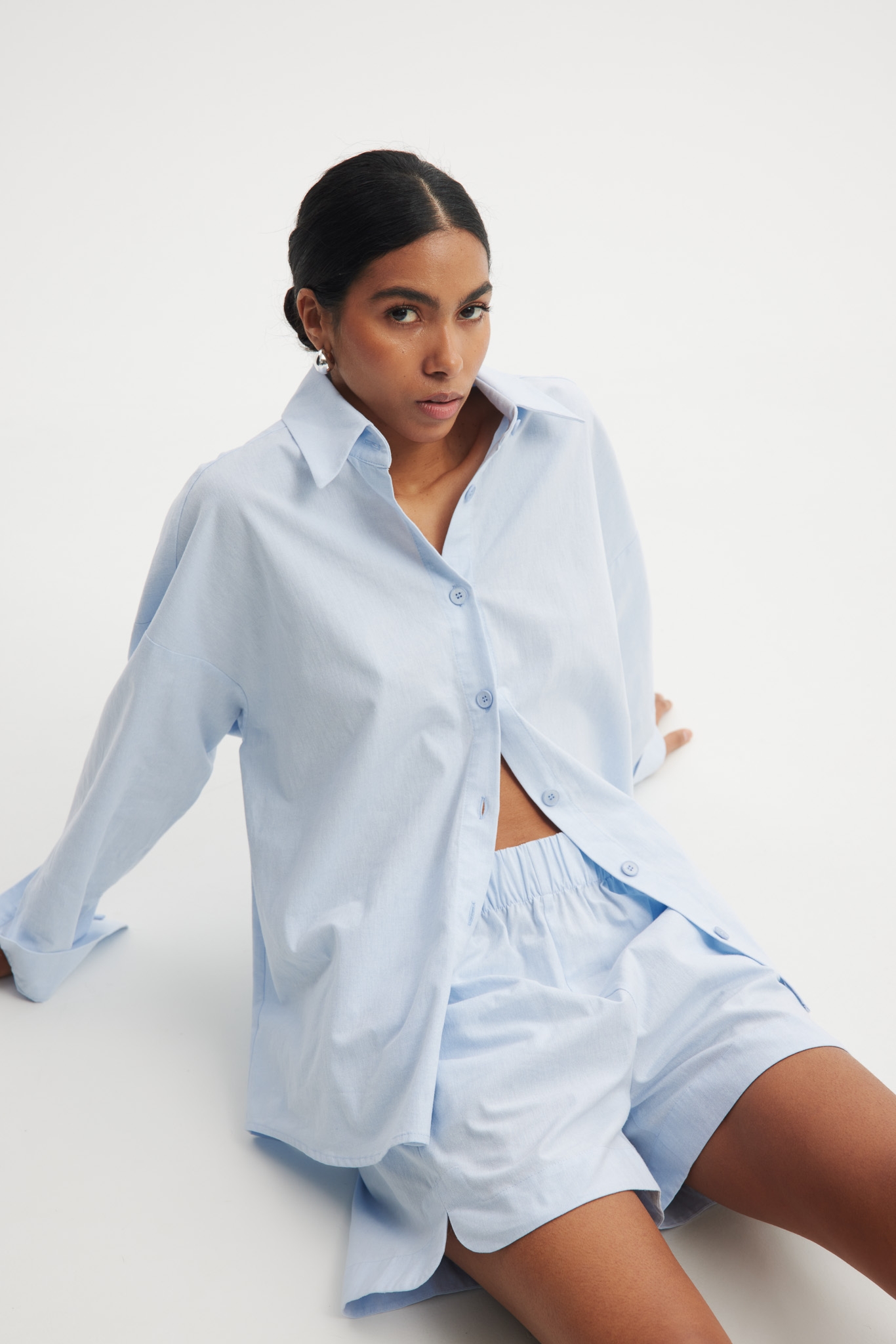 KOSZULA LUCY BABY BLUE M - Flawless