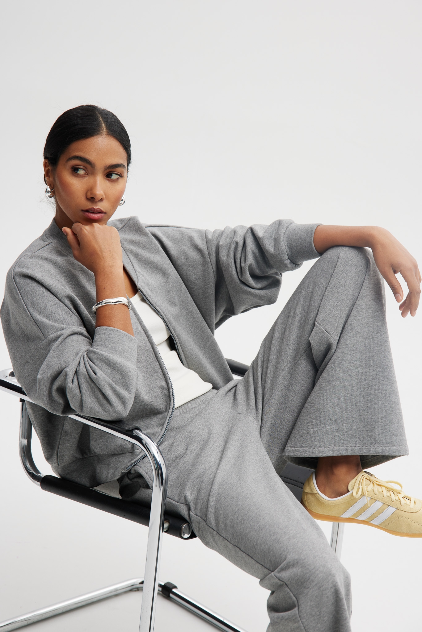 BLUZA FREYA SZARA M - Flawless