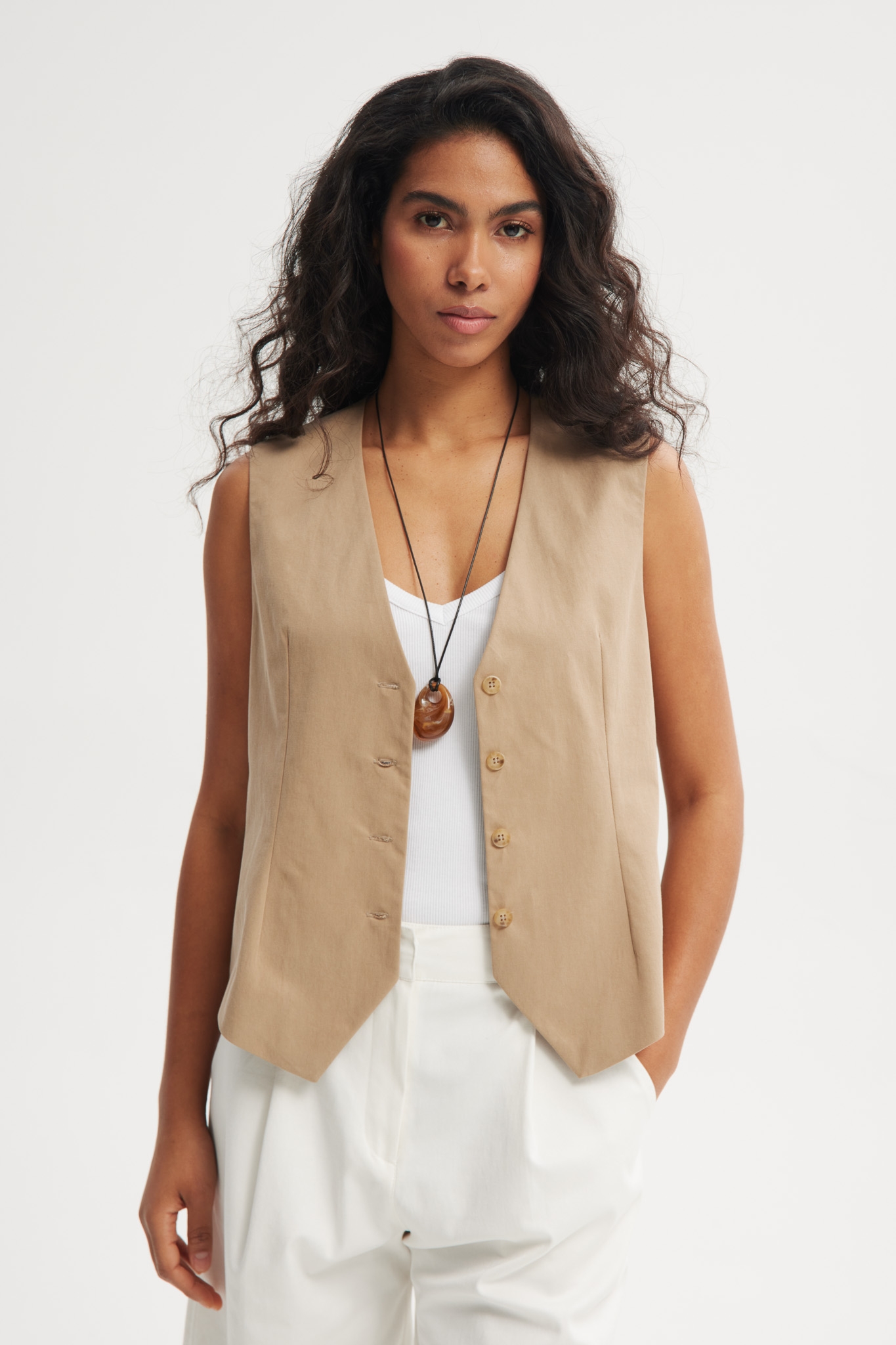 KAMIZELKA DIANE BEŻOWA S - Flawless