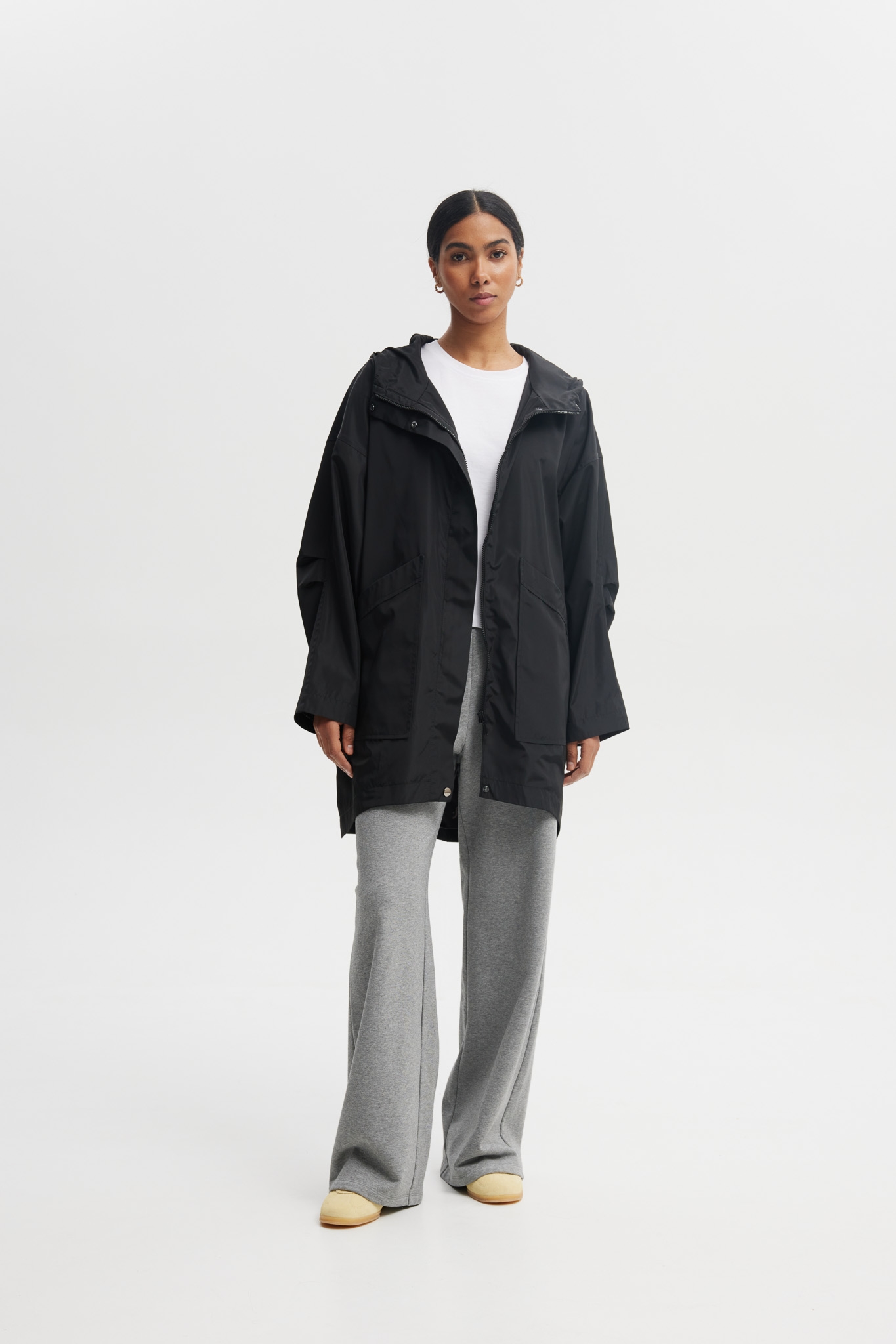 KURTKA PRZECIWDESZCZOWA NIKI CZARNA XS - Flawless