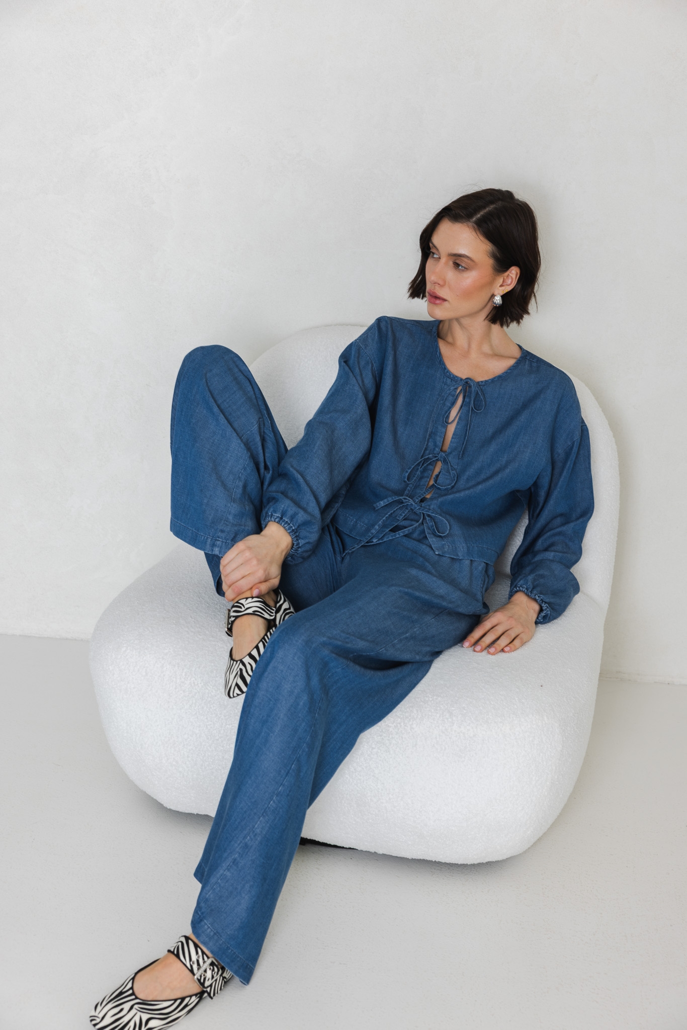 SPODNIE CORA DENIM S - Flawless