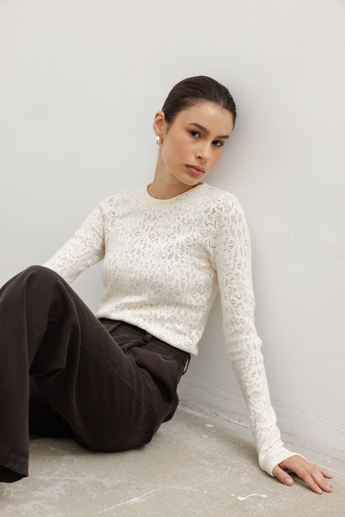 BLUZKA CORRINE ECRU M - Flawless