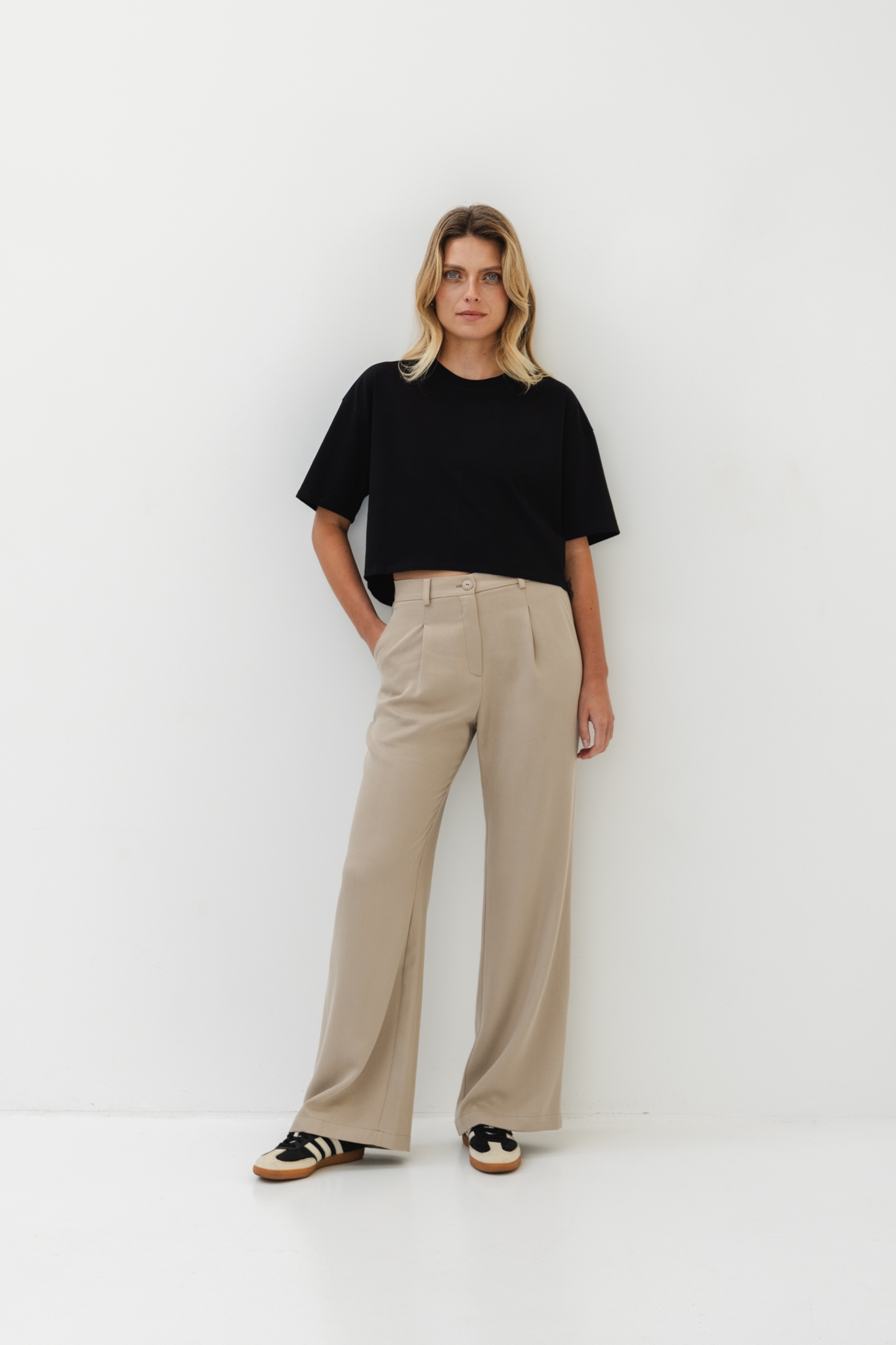 SPODNIE MIRA BEŻOWE S - Flawless