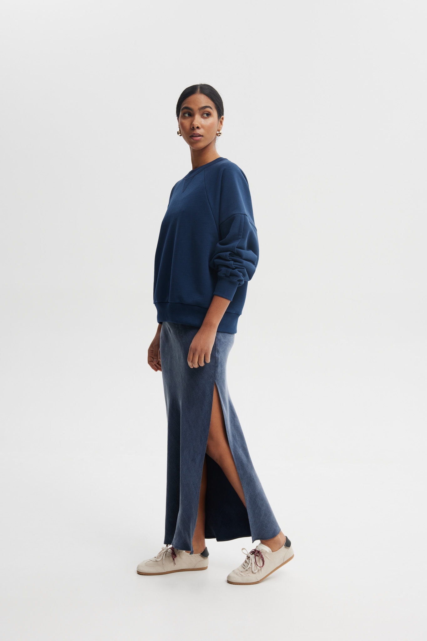 SPÓDNICA JENNY GRANATOWA XS - Flawless