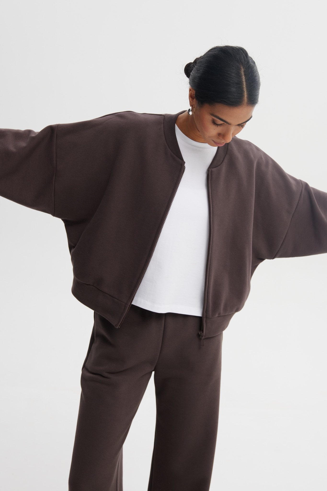 BLUZA FREYA CZEKOLADOWA S - Flawless