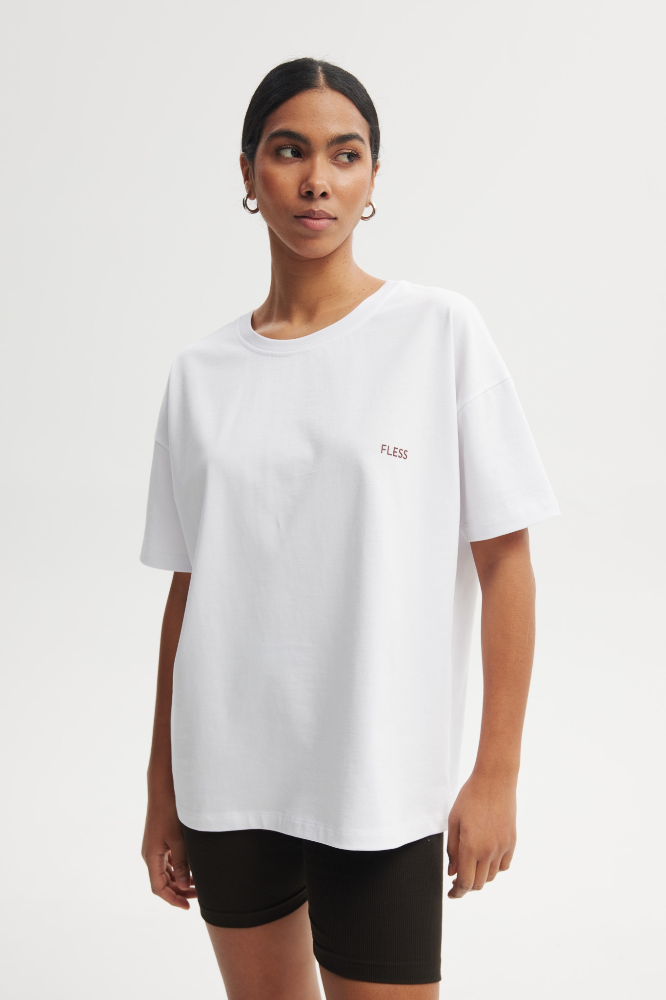 T-SHIRT ERICA "FLESS" BIAŁY One size - Flawless