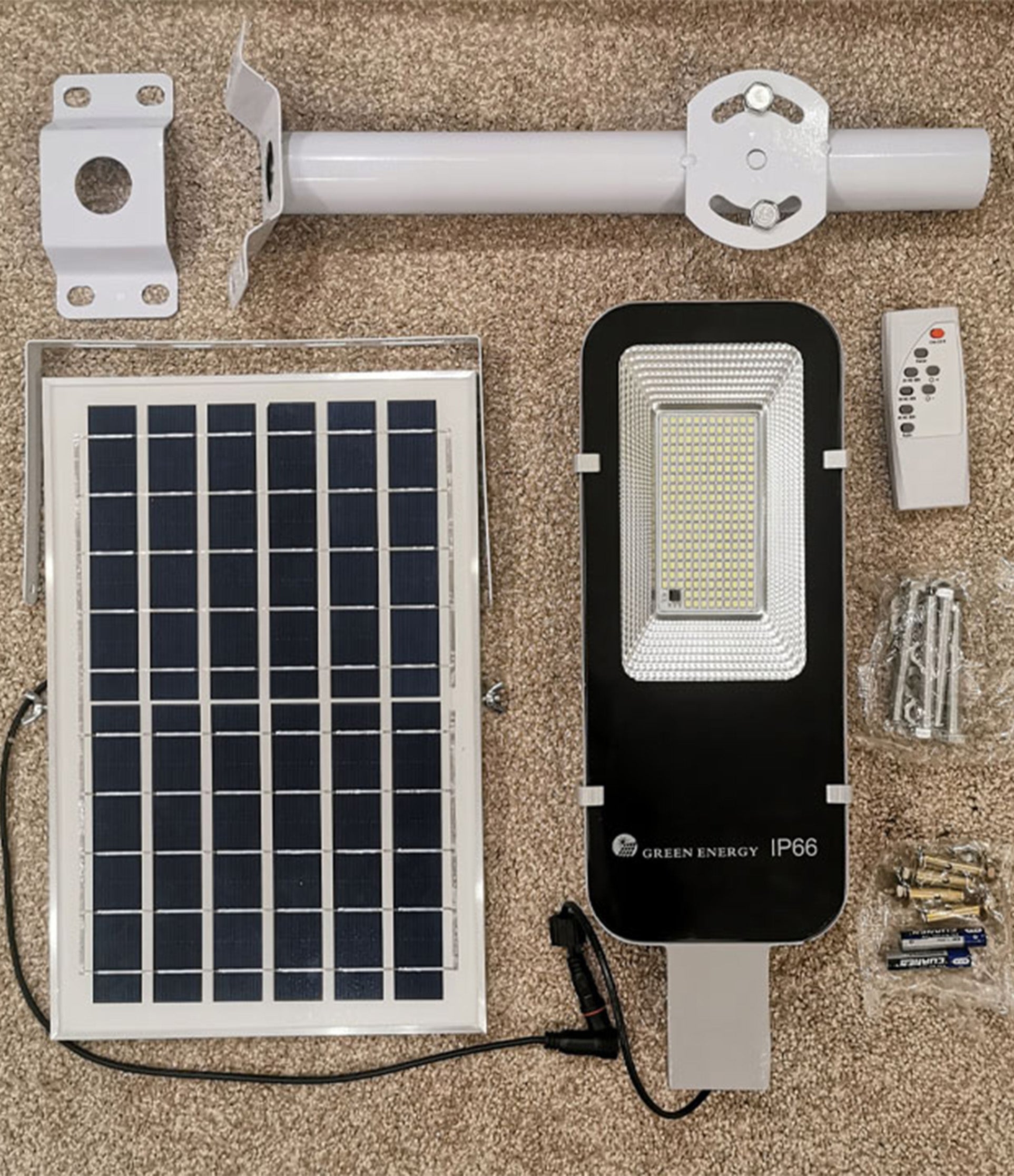 Mocna Lampa Solarna Led Z Czujnikiem Zmierzchu + Pilot