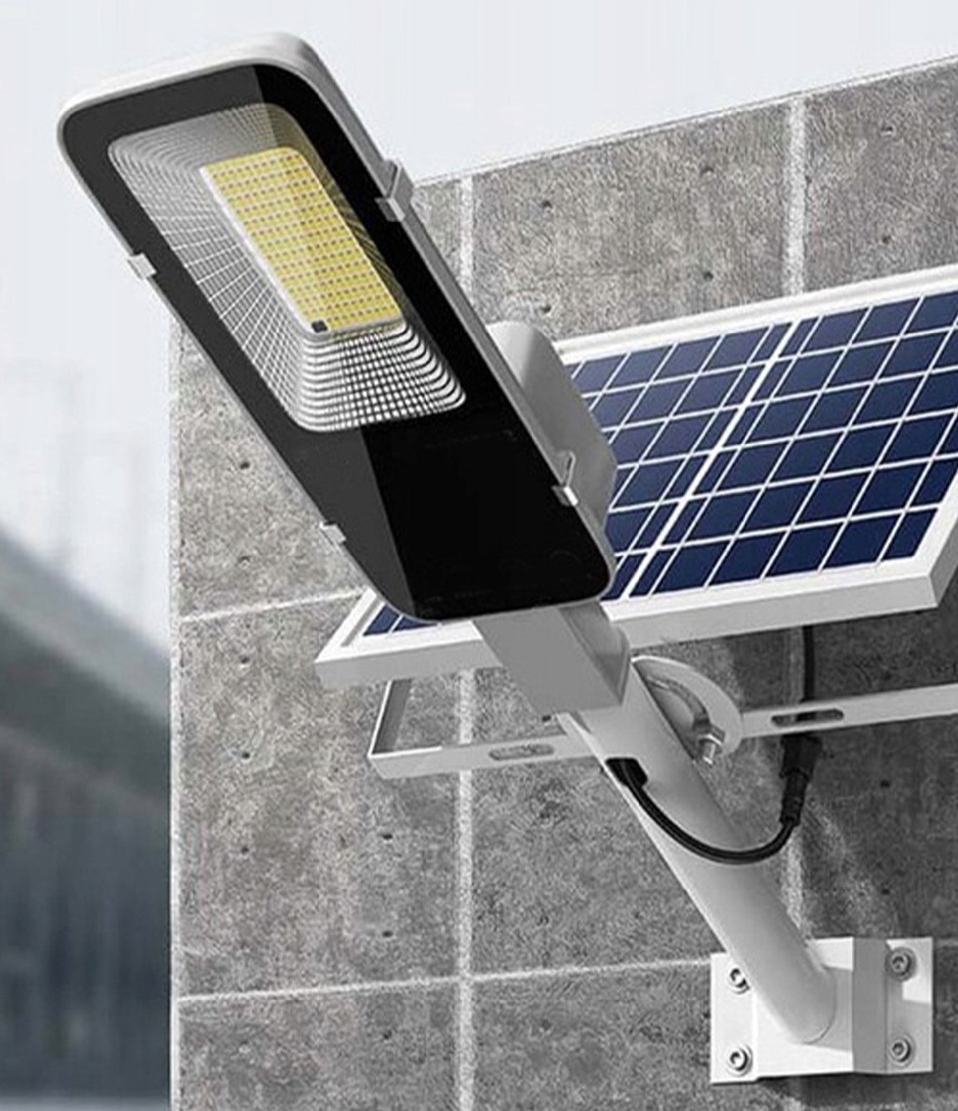 Mocna Lampa Solarna Led Z Czujnikiem Zmierzchu + Pilot