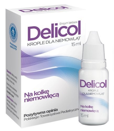 Delicol Krople na Kolkę dla Niemowląt 15ml - Łagodzi Brzuszek Maluszka