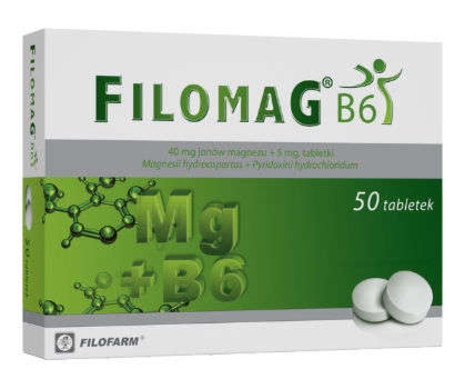 Filomag B6 - magnez i witamina B6 na skurcze, 50 tabletek