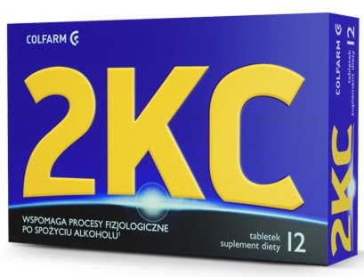 2KC 12 tabletek - wsparcie regeneracji po alkoholu