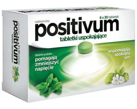 Aflofarm Positivum - tabletki na uspokojenie, poprawa samopoczucia - 180 tabletek
