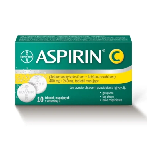 ASPIRIN C 10 tabletek musujących na przeziębienie i ból
