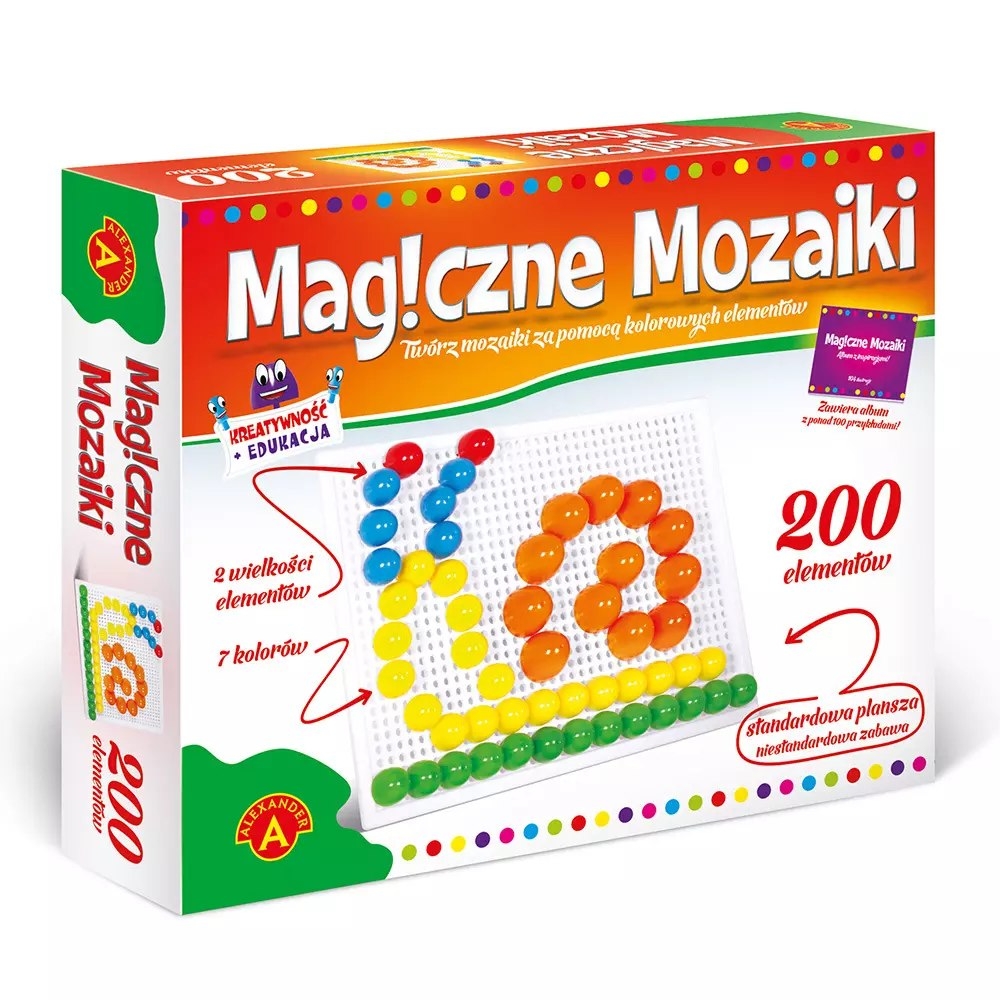 Фото - Дитячий набір для гри Alexander Magiczne mozaiki. 200 kołeczków 
