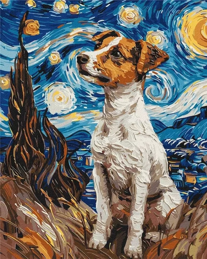 Фото - Малювання Ideyka Malowanie po numerach - Jack Russell 40x50cm 