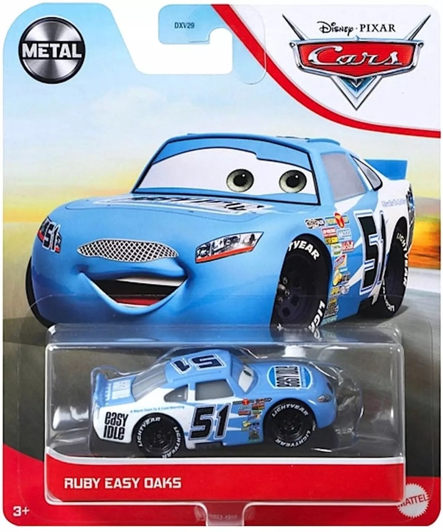 Фото - Машинка Disney MATTEL CARS AUTA RUBY EASY OAKS EASY IDLE #51 1:55 