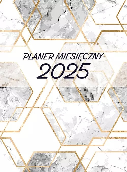 Фото - Блокнот AWM Planer  miesięczny duży 2 geometryczny  2025