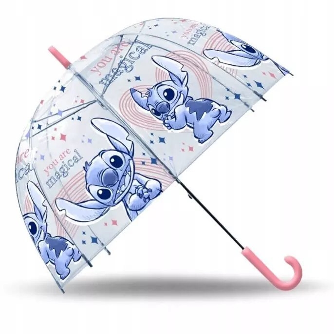 Фото - Інші іграшки Parasolka przezroczysta automatyczna 48cm poliester Stitch D07153MC Kids Euroswan