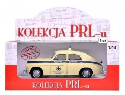 Фото - Збірна модель Kolekcja PRL-u. Warszawa M20, pogotowie ratunkowe