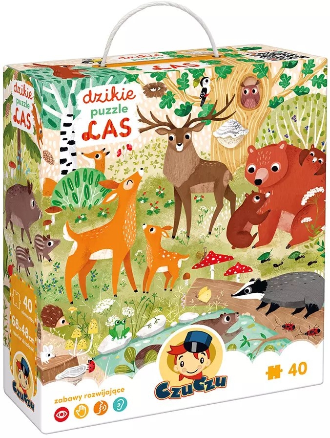 Фото - Пазли й мозаїки CzuCzu Dzikie puzzle 40 elementów. Las 