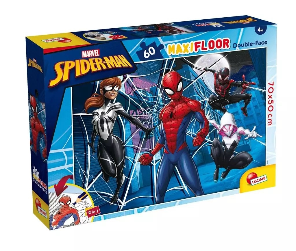 Фото - Пазли й мозаїки Liscianigiochi Puzzle 60 podłogowe Spiderman 