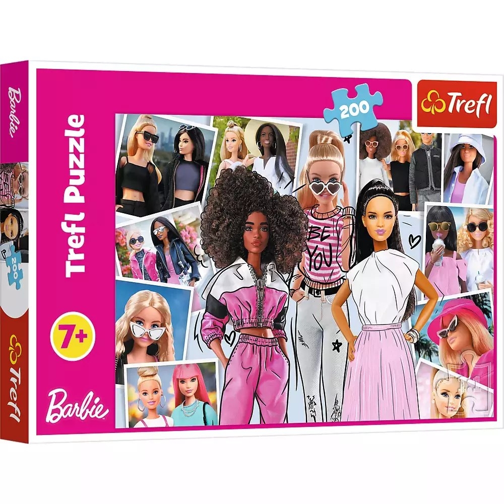 Фото - Пазли й мозаїки Trefl Puzzle 200el  W Swiecie Barbie pudełko 