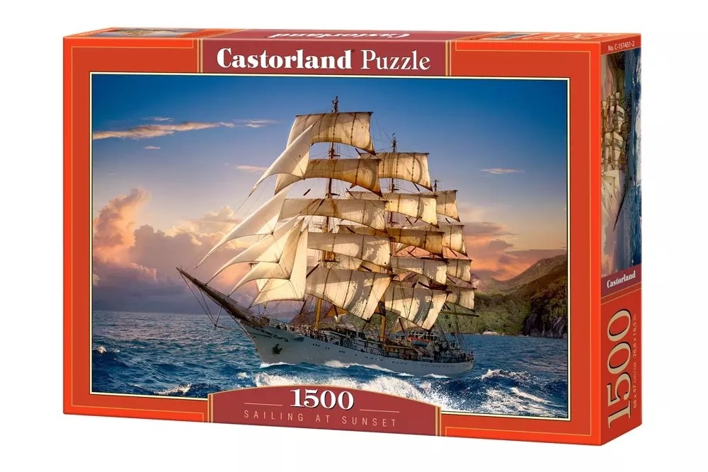 Фото - Пазли й мозаїки Castorland Puzzle 1500 elementów. Sailing at Sunset 