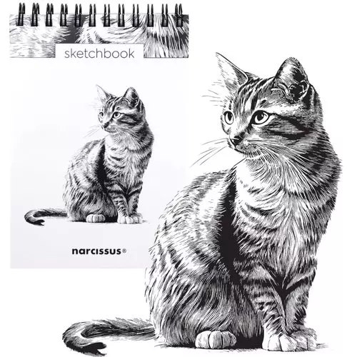 Фото - Блокнот Pion Szkicownik A6  na spirali Kot 60K 120 gsm 
