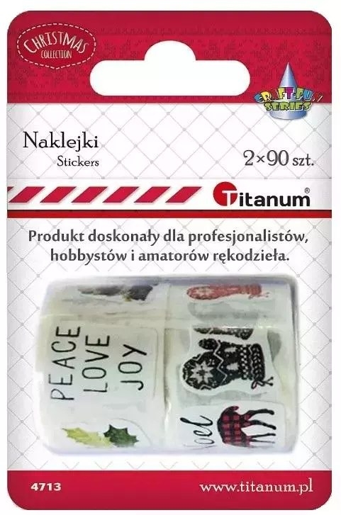 Фото - Творчість і рукоділля TITANUM Naklejki na taśmie Boże Narodzenie mix 2szt. 