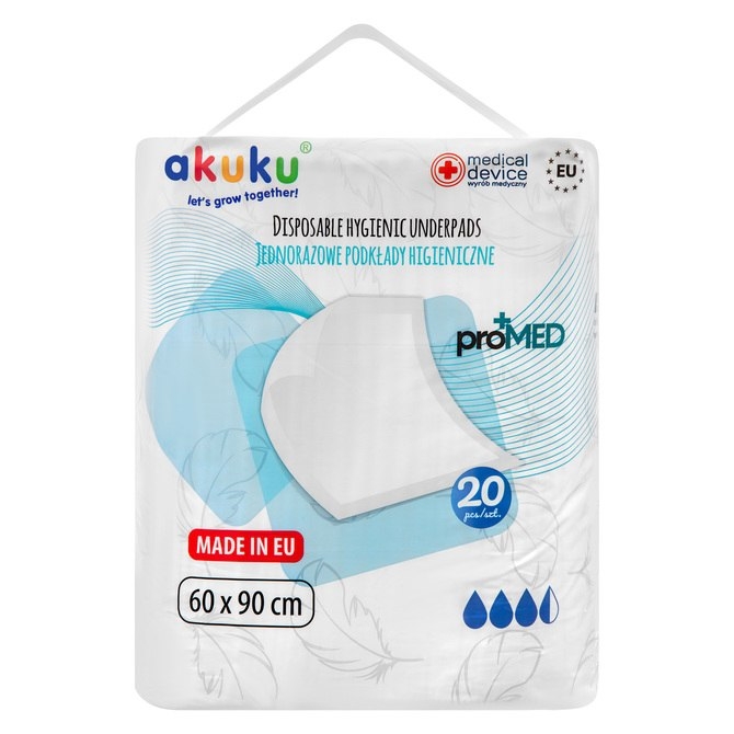 Фото - Підгузки Akuku A0144 PODKŁAD 1-RAZ 60 X 90 PROMED 20SZT 