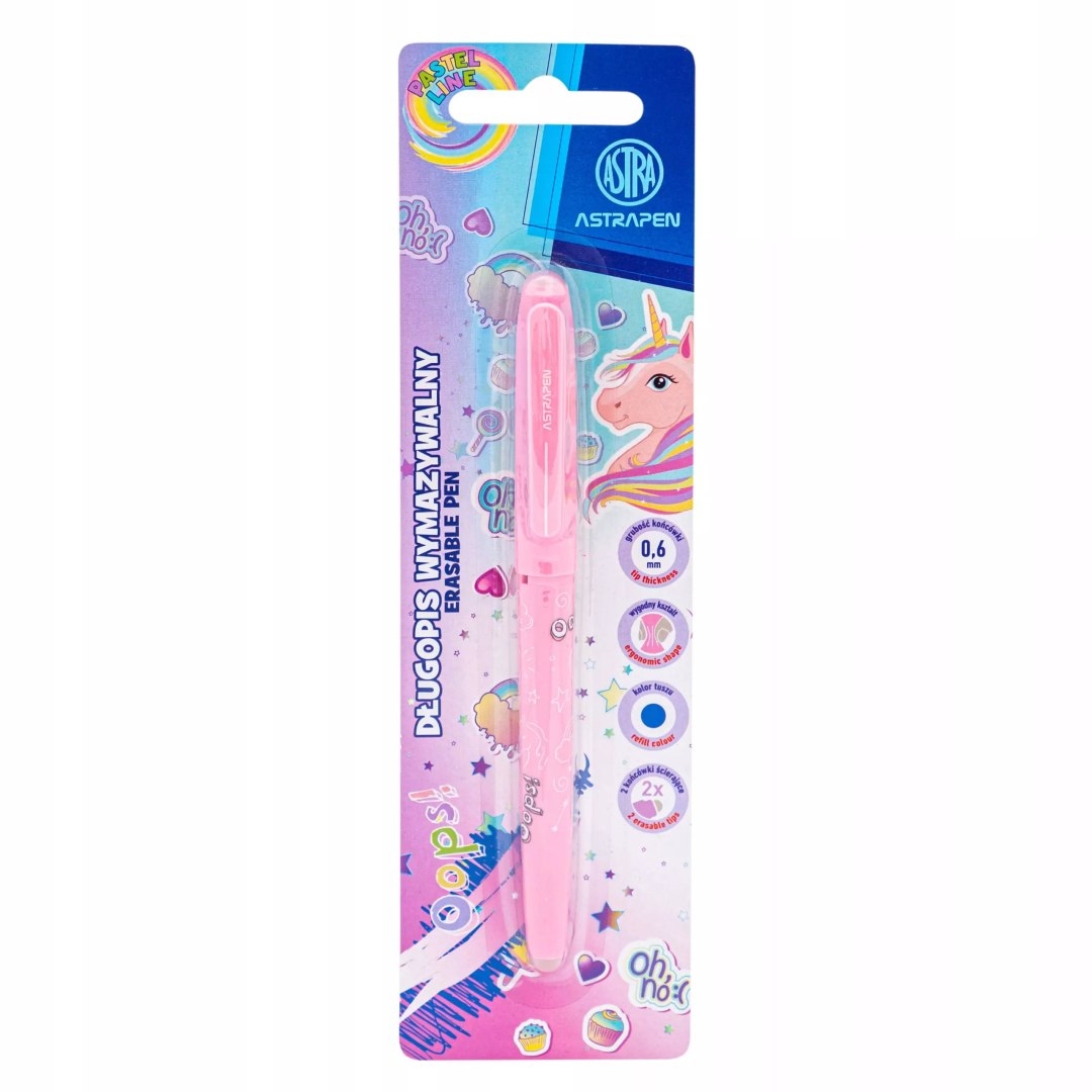 Фото - Ручка Astra Długopis wymazywalny Astrapen Oops Unicorn 
