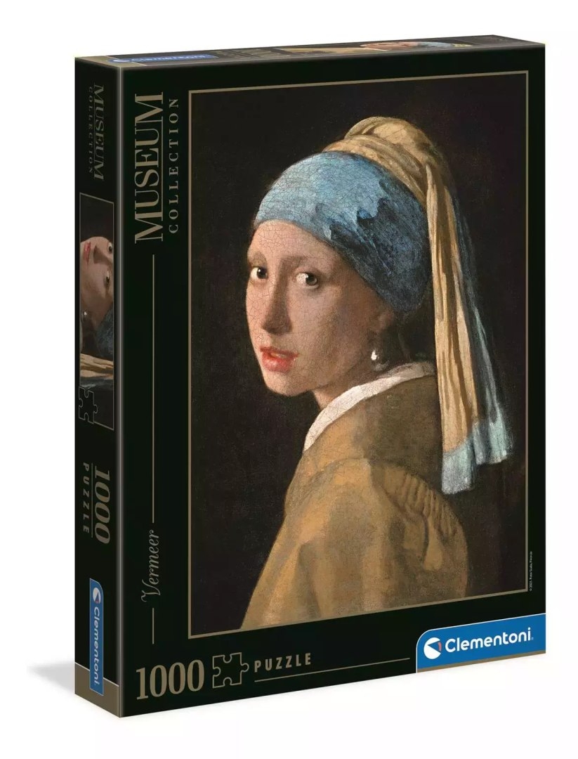 Фото - Пазли й мозаїки Clementoni Puzzle 1000 elementów. Museum. Vermeer. Dziewczyna z perłą 