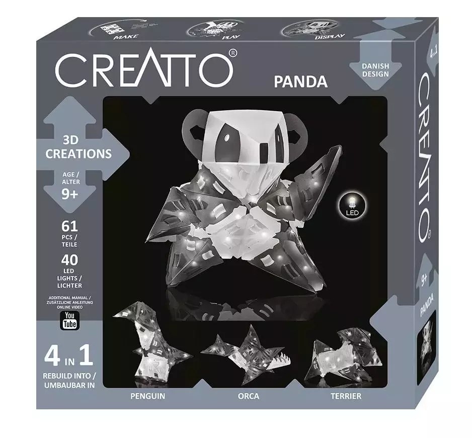 Фото - Розвивальна іграшка Piatnik Creatto Świecąca Panda i Przyjaciele 