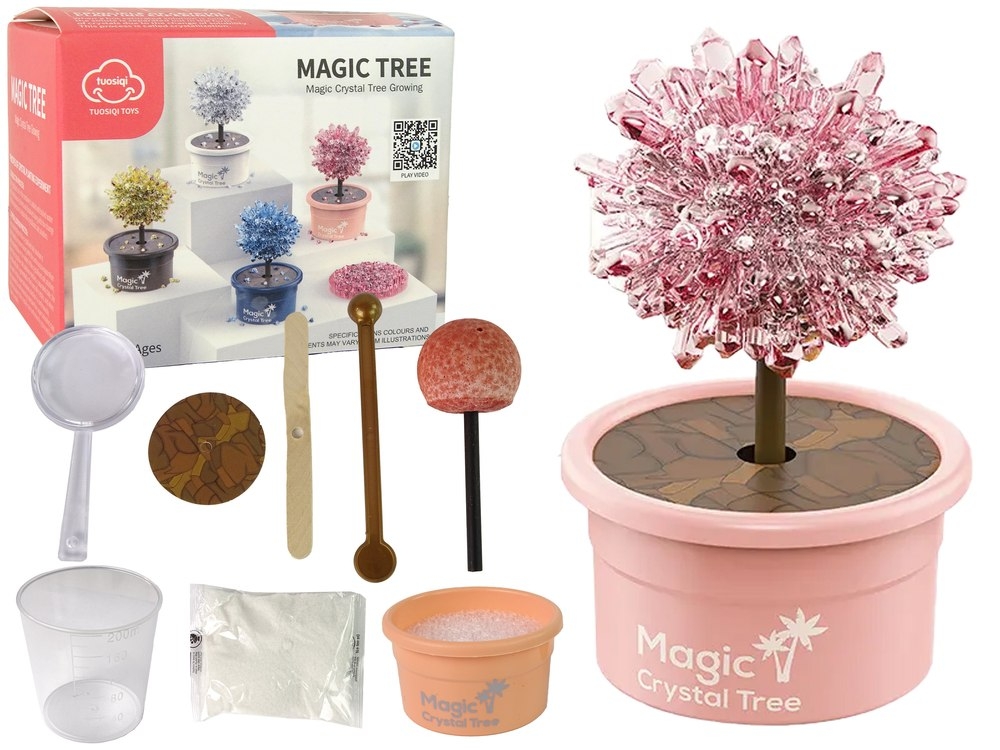 Фото - Розвивальна іграшка LEAN Toys Magiczne Drzewko Hodowla Kryształów Doświadczenia Różowe 