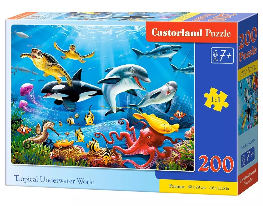 Фото - Пазли й мозаїки Castorland Puzzle 200 elementów. Podwodny świat 