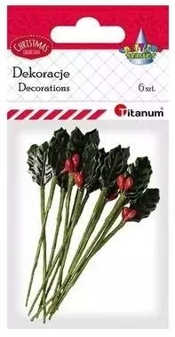 Фото - Малювання TITANUM Gałązki ostrokrzewu 15x30mm 6szt 