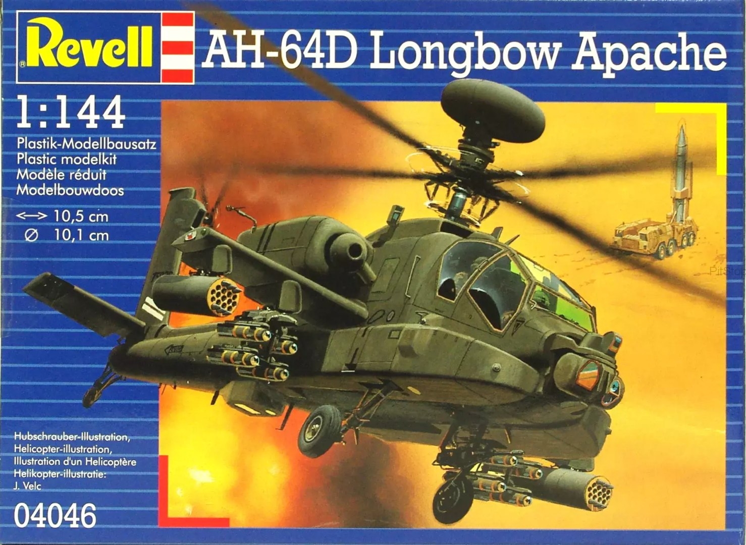 Фото - Збірна модель Revell Model śmigłowca AH-64D Longbow Apache, 1:144 