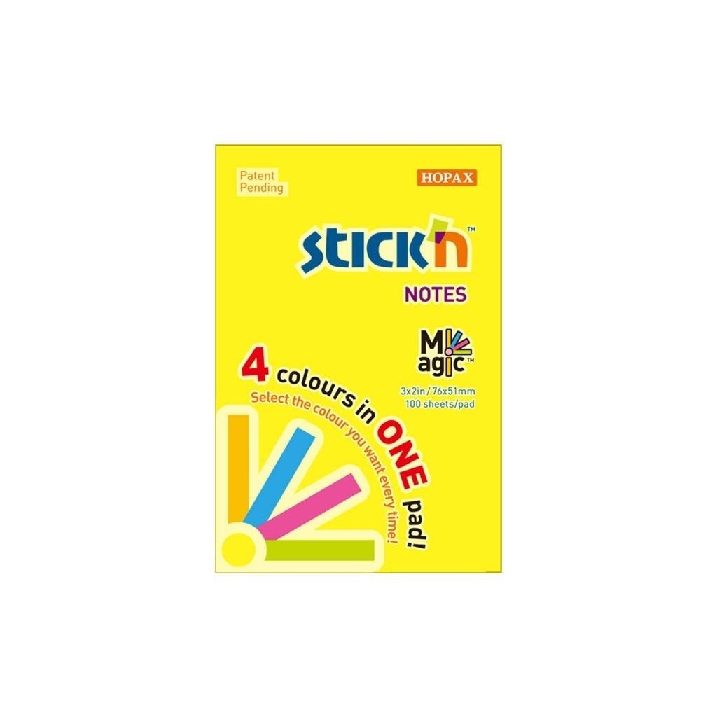 Фото - Блокнот Stickn Notes samoprzylepny 51x76mm neon mix 100K 