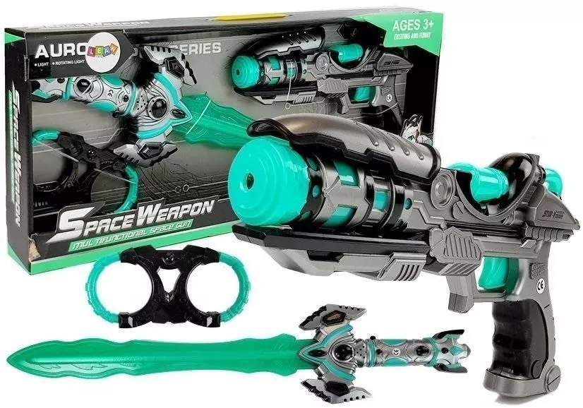 Фото - Іграшкова зброя LEAN Toys Pistolet laserowy + miecz 